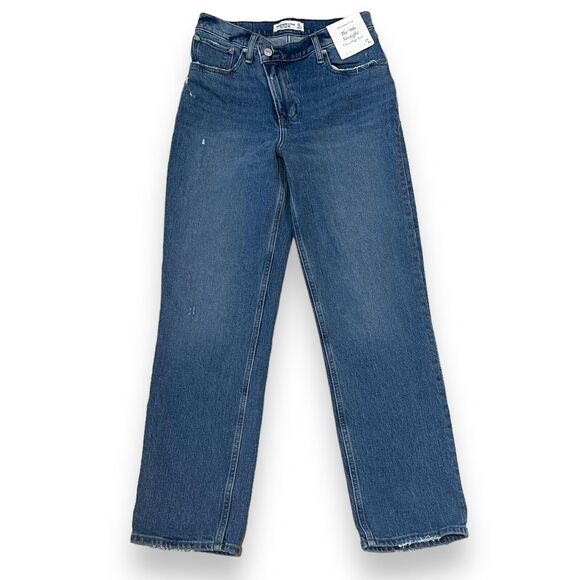Abercrombie & Fitch Denim - Abercrombie & Fitch 90s Straight Ultra High Rise Jeans Sz 27/4S Crossover Waist